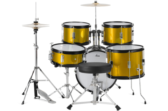 XDrum Junior Pro Kinder Schlagzeug Sunset Gold Sparkle inkl. Schule image 2