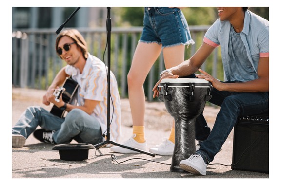 XDrum Djembe 10" Silver Brush image 2