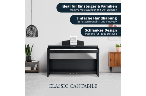 Classic Cantabile DP-230 SM E-Piano schwarz matt image 2