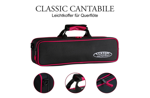 Classic Cantabile Leichtkoffer für Querflöte pink image 2