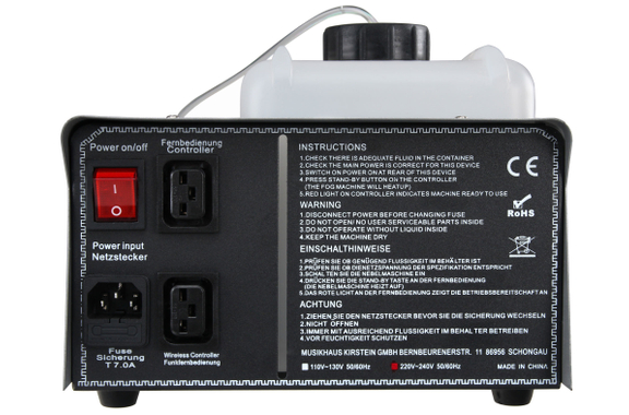 Showlite SN-1200 Nebelmaschine 1200W inkl. Fernbedienung  - Retoure (Zustand: gut) image 2
