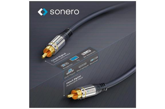 Câble coaxial numérique S/PDIF Cinch Sonero 2 m image 2