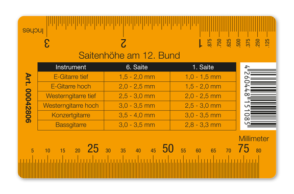 Kirstein Linealwerkzeug für Saiteninstrumente String Action Ruler image 2
