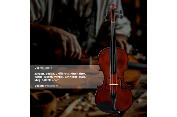 Classic Cantabile VP-100 4/4 Violinenset Natur image 2
