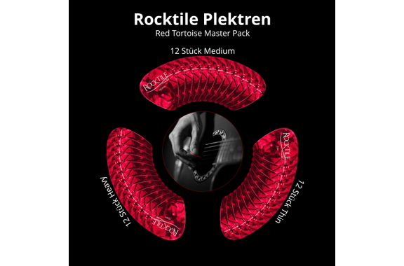 Rocktile Médiators Red Tortoise Pack Maître 36 pièces image 2