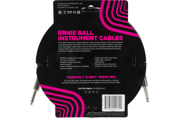 Ernie Ball 6427 Instrument Cable 3.05 m Purple Python image 2