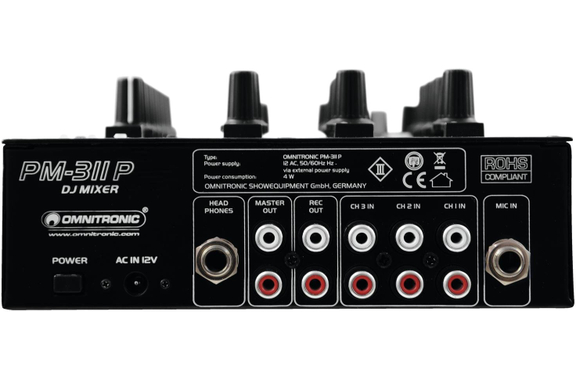 Omnitronic PM-311P Mesa De Mezclas DJ Con Reproductor image 2
