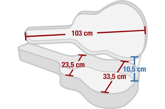 Étui Guitare Gewa Flat Top Economy Modèle LP image 2
