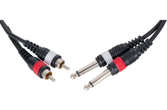 Pronomic J4RC-3 audiokabel stereo 6,3 mm klink/cinch 3 m image 2