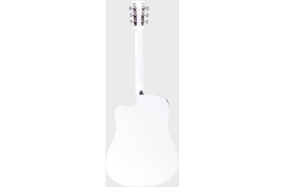 Classic Cantabile WS-10WH-CE Chitarra Western bianca con pickup Set custodia image 2