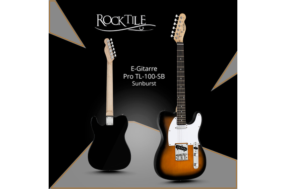 Rocktile Pro TL100-SB Guitarra Eléctrica 2-Tone Sunburst Set Con Accesorios image 2