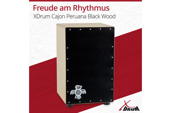 XDrum Cajon Peruana Black Wood incl. Cajonschool image 2