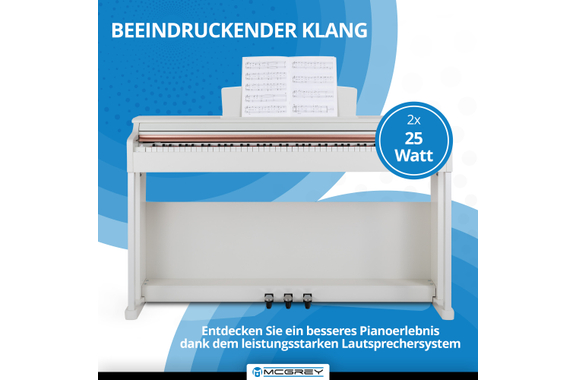 McGrey DP-19 WM E-Piano Wit mat Set image 2