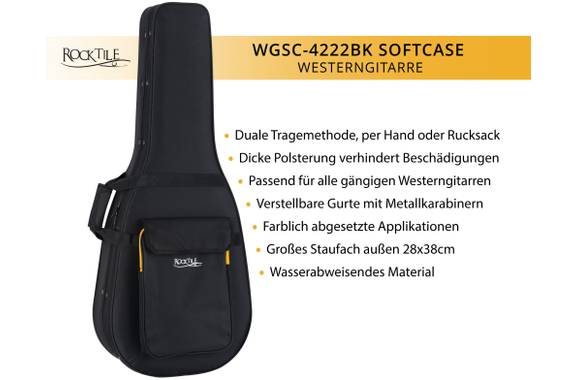 Rocktile WGSC-4222BK Softcase Chitarra Western image 2