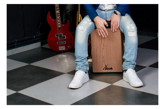 XDrum Cajon El Bajo Bass Port Black / Walnut incl. funda image 2