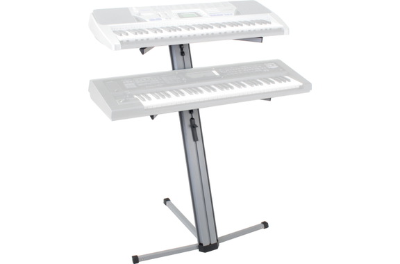 Classic Cantabile KS-100 Dubbele Keyboardstandaard Zilver image 2