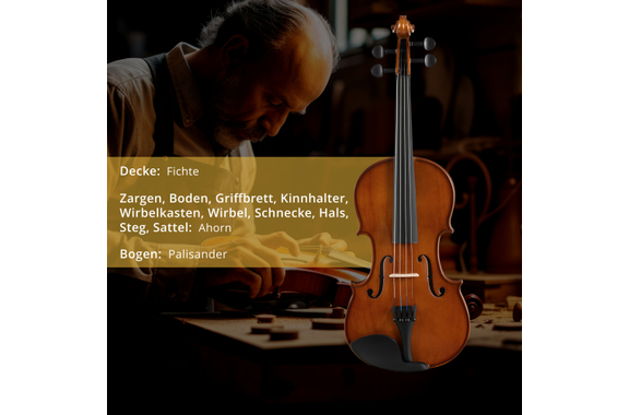 Classic Cantabile VP-130 4/4 Violinenset Natur  - Retoure (Zustand: sehr gut) image 2