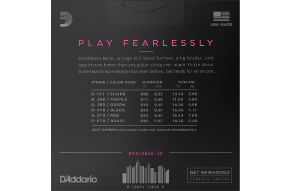 D'Addario NYXL0942-3P image 2