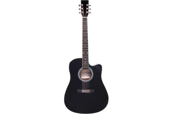 Classic Cantabile WS-10BK-CE Guitare Western noire avec micro image 2