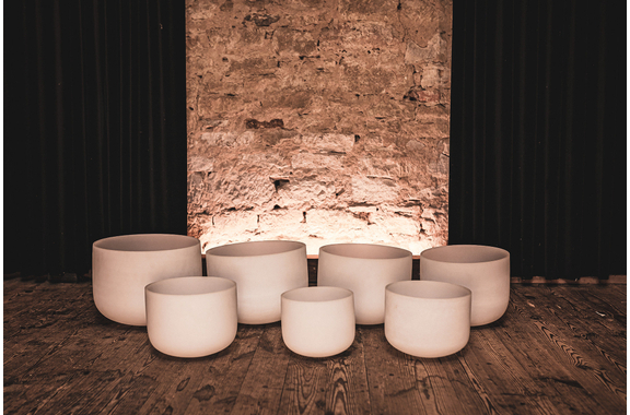 Meinl Sonic Energy Weiß-mattierte Kristallklangschalen Set 7-teilig image 2