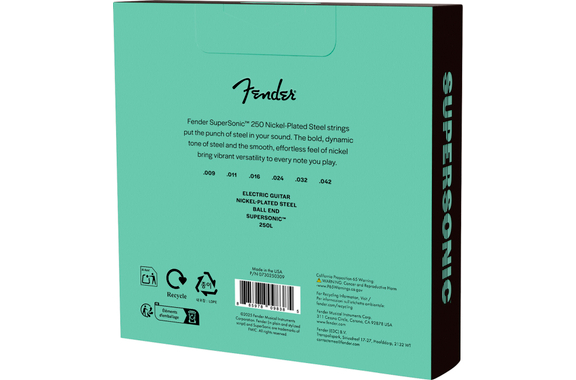 Fender 250L Nickel-Plated Steel 3x Set image 2