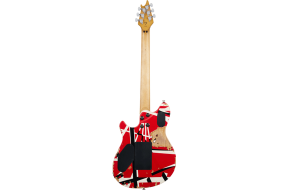 EVH Limited Edition Wolfgang Special Striped Series Red with Black and White Stripes image 2