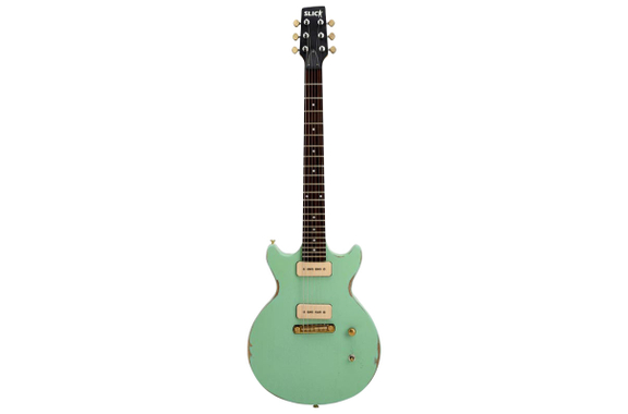 Slick SL60 SG Electric Guitar Surf Green image 2