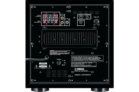 Yamaha NS-SW200 HiFi Aktiv Subwoofer Piano Black image 2