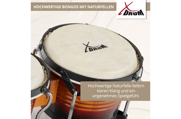 XDrum Bongos Pro Vintage Sunburst image 2