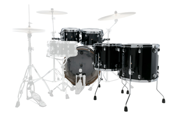 Tama MBS52RZS-PBK Starclassic Performer Shellkit Piano Black image 2