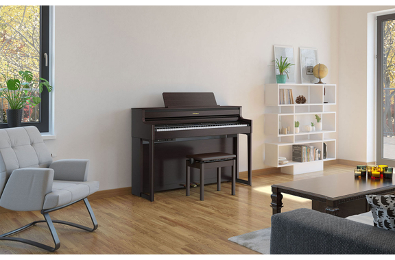 Roland HP704-DR Digitalpiano dunkles Rosenholz image 2