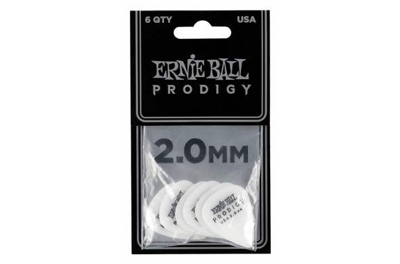 Ernie Ball 9202 Prodigy Standard Púa 2,0 mm Pack De 6 White image 2