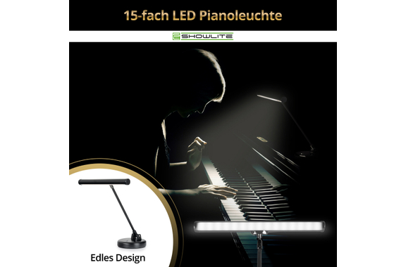Showlite KW LED Pianoleuchte Schwarz  - Retoure (Zustand: sehr gut) image 2