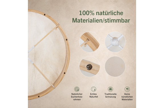 Classic Cantabile FD-30 Ethnic Frame Drum Stimmbar 30" image 2