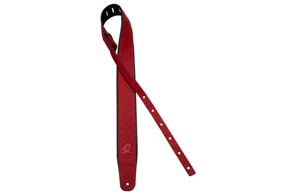 Ortega OSBY-3 Guitar Strap Genuine Leather Byzantine Fire image 2