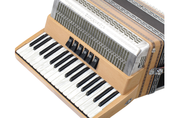 Alpenklang Pro Accordeon III 96 Toets-Steierse Els, witte Balg image 2