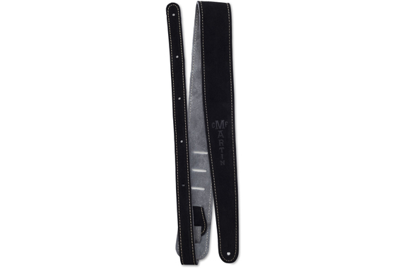 Martin Guitar Suede Strap Black/Gray image 2