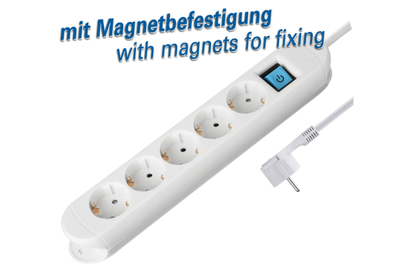 MaxTrack NV 57-1,5 WL 5-fach Steckdosen-Leiste Weiß image 2