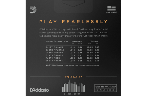 D'Addario NYXL1046-3P image 2
