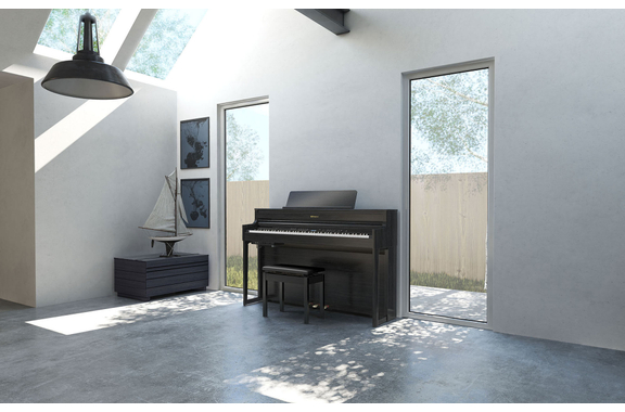 Roland HP704-CH Digitalpiano Schwarz matt image 2