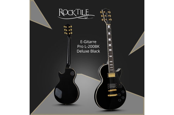 Rocktile Pro L-200BK Deluxe Guitare Électrique Set avec Housse Noire image 2