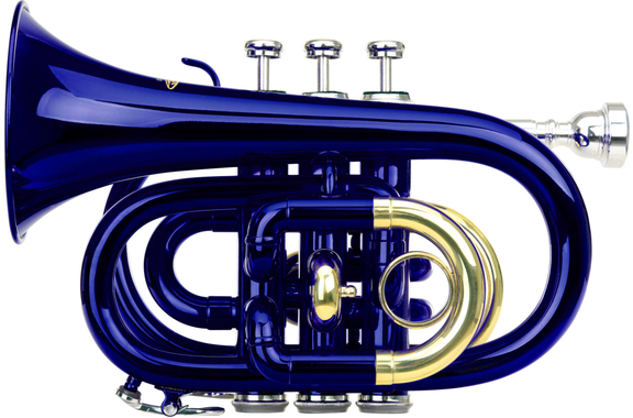Classic Cantabile Brass TT-400 Bb Pocket Trompet blauw image 2