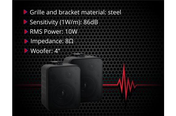 McGrey One Control BK MKIII Par de Altavoces Negro image 2