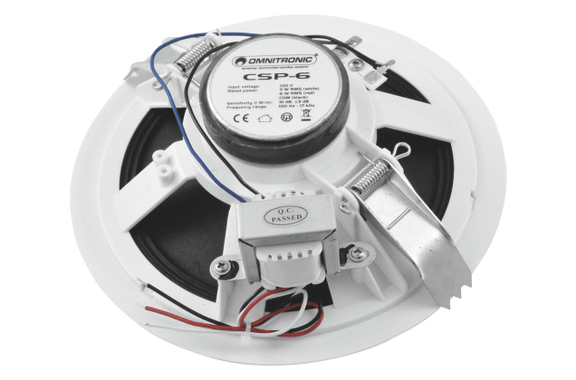 Omnitronic CSP-6 Diffusore Da Soffitto Bianco image 2