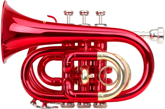 Classic Cantabile Brass TT-400 Trompette de Poche en Sib rouge image 2