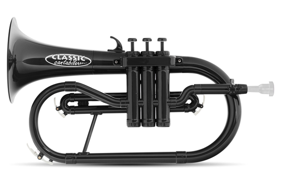 Classic Cantabile KFL-30BK MardiBrass Plastic Bb Flügelhorn Black image 2