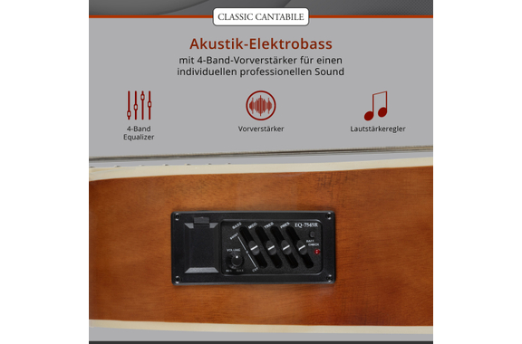 Classic Cantabile AB4-20CE-NT Basse Acoustique Natural image 2