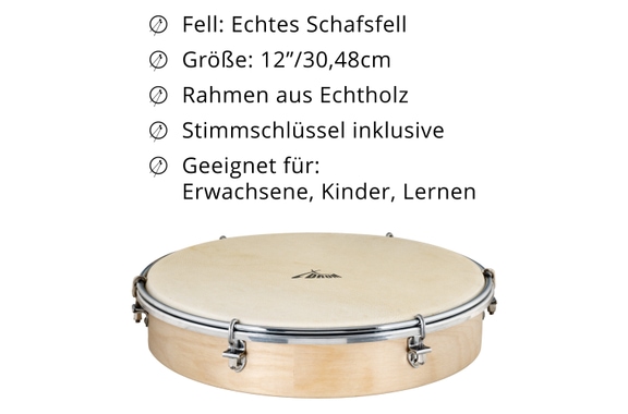 XDrum HTM-10S 10" Handtrommel met Slagstok Set image 2