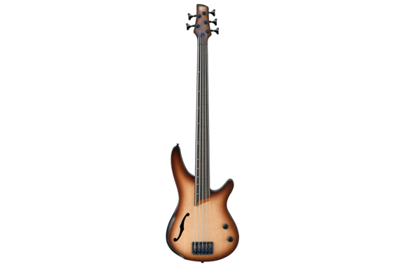 Ibanez SRH505F-NNF Bajo Eléctrico Fretless Natural Browned Burst Flat image 2