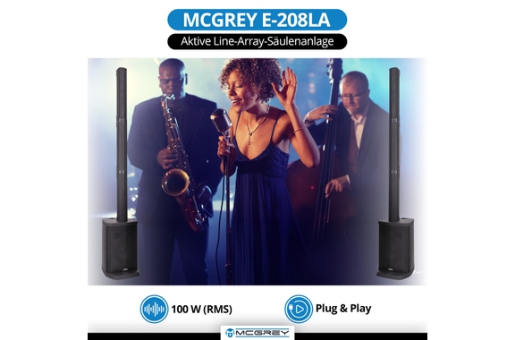 McGrey E-208LA Actieve Line Array Kolominstallatie image 2
